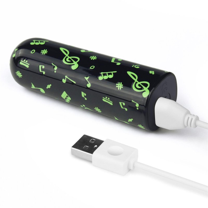 Rechargeable glow-in-the-dark music massager
