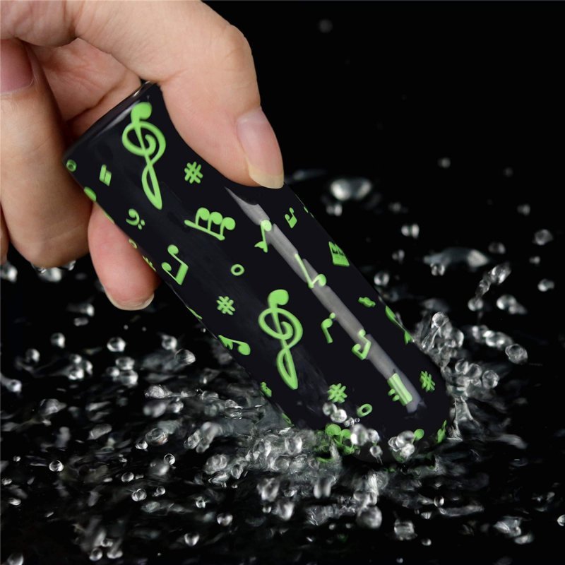 Rechargeable glow-in-the-dark music massager