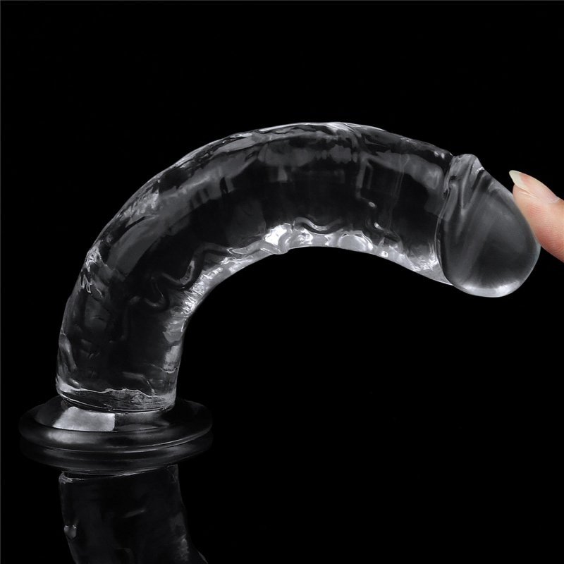 Naturalny penis dildo na przyssawce clear Lovetoy 17,8 cm