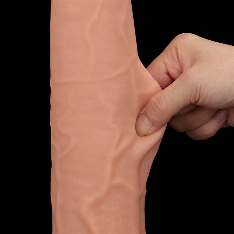 Dildo King size z ruchomą skórą Dual Layer Dong 34cm
