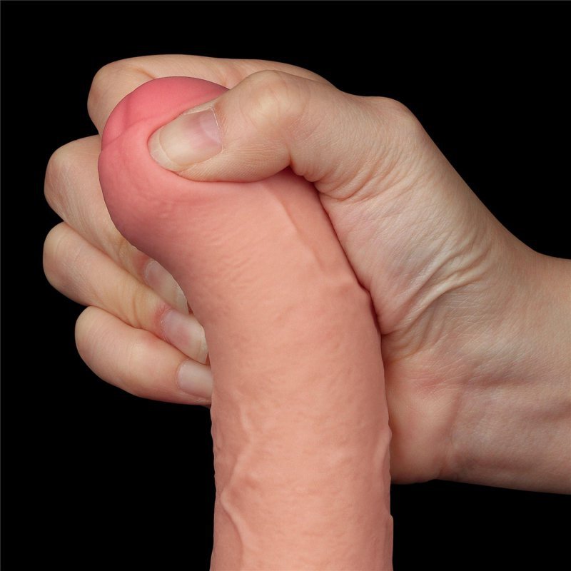 Dildo ruchoma skóra Sliding Skin Dual Layer Dong Flesh 20cm