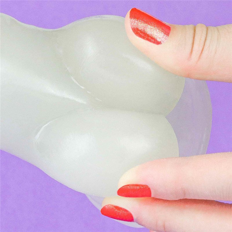 Świecący w ciemności dildo penis niebieski Lovetoy 21,5 cm