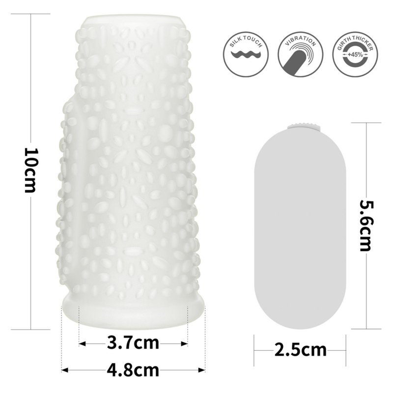 Wibrujący kołnierz na penisa Vibrating Drip Knights Ring (White)