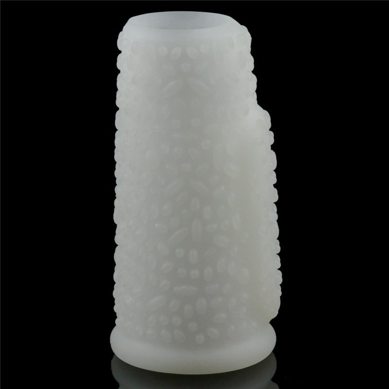 Wibrujący kołnierz na penisa Vibrating Drip Knights Ring (White)