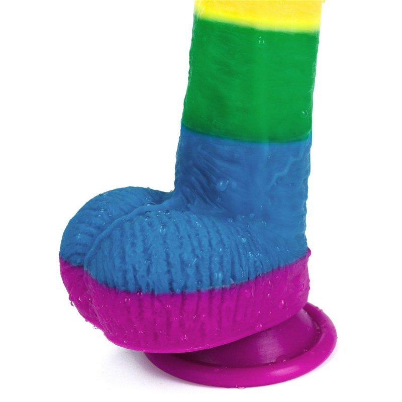 Kolorowy tęczowy dildo penis Lovetoy lgbt 23 cm