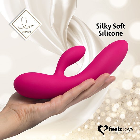 Wibrujący masażer z króliczkiem FeelzToys Lea Rabbit różowy