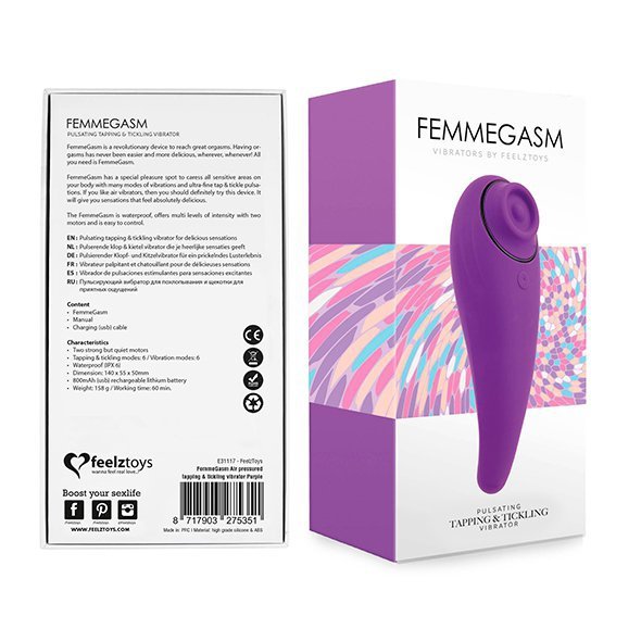 Wibrujący masażer łechtaczkowy FeelzToys FemmeGasm fiolet