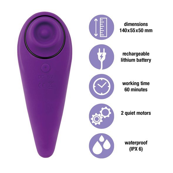 Wibrujący masażer łechtaczkowy FeelzToys FemmeGasm fiolet