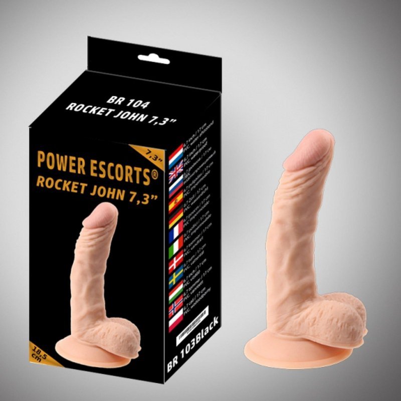 Realistyczne dildo z jądrami przyssawka 18,5 cm