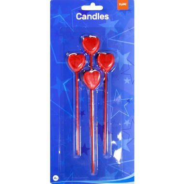 Red candles with heart