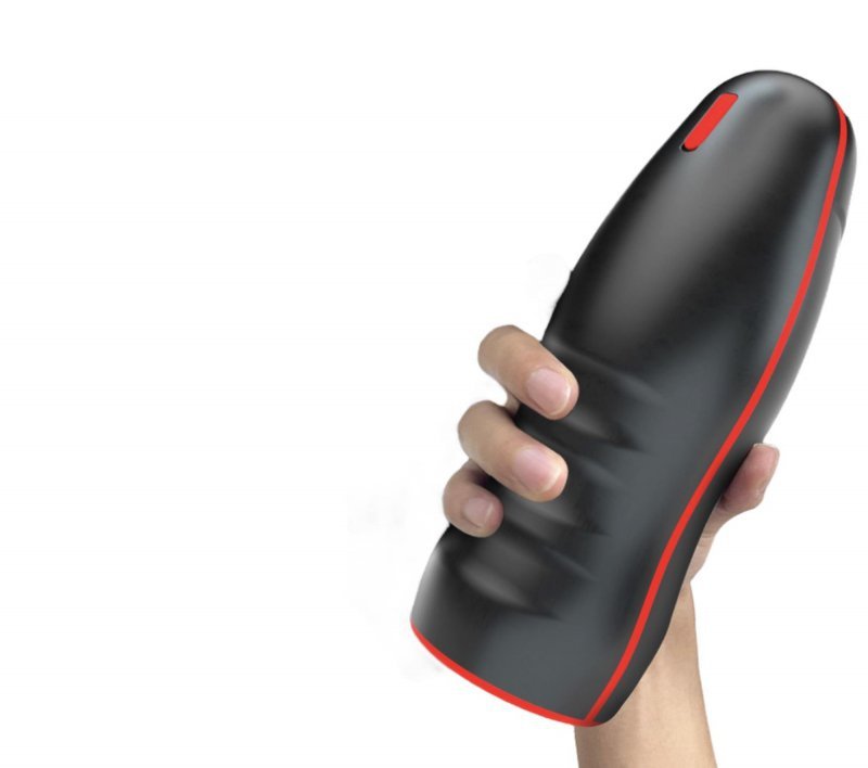 Luxury play big rechargeable masturbator – heating – 2 motors – black