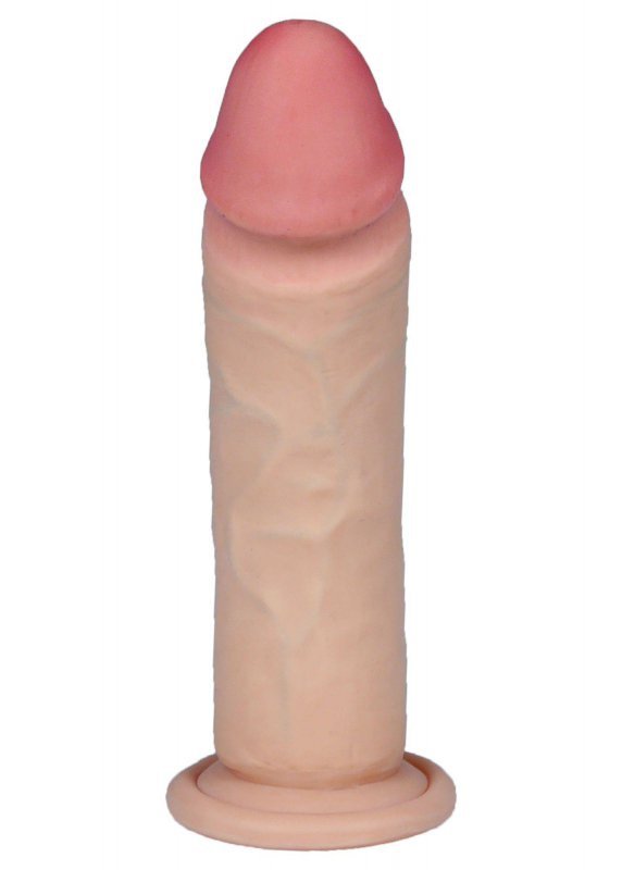 Realistyczne zakrzywione dildo z przyssawką 18 cm