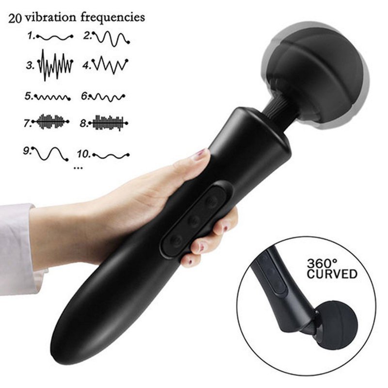 Stymulator massager ultra powerful -big usb black 20 function