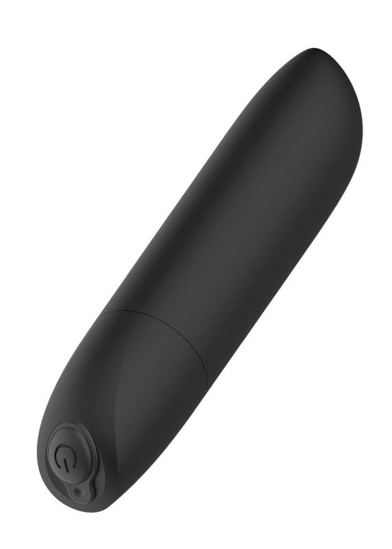 Mocny mini wibrator 20 trybów wibracji czarny połysk
