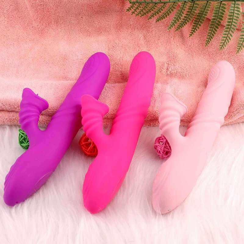 Wibrator króliczek Vibrating Angelia USB 3 funkcje posuwu i 20 wibracji purple