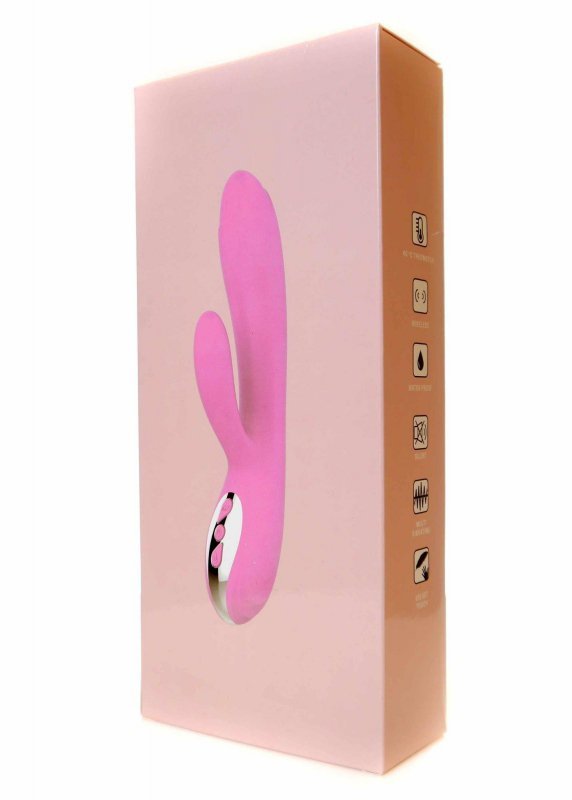 Wibrator króliczek Joker Heating Double Vibrating różowy