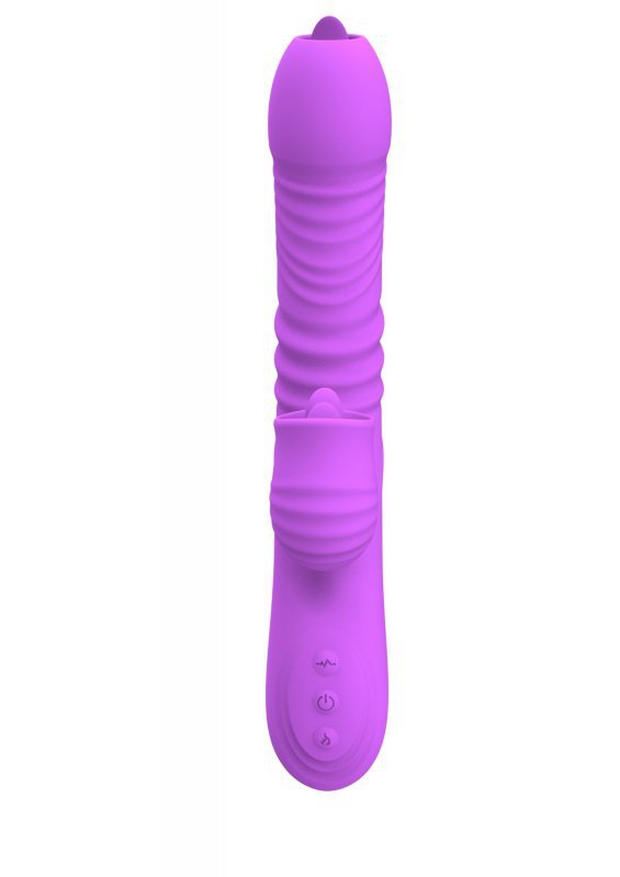 Potężny wibrator liżący cipkę różowy Fanny usb