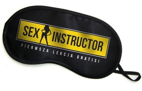 Maska na oczy z napisem Sex Instructor