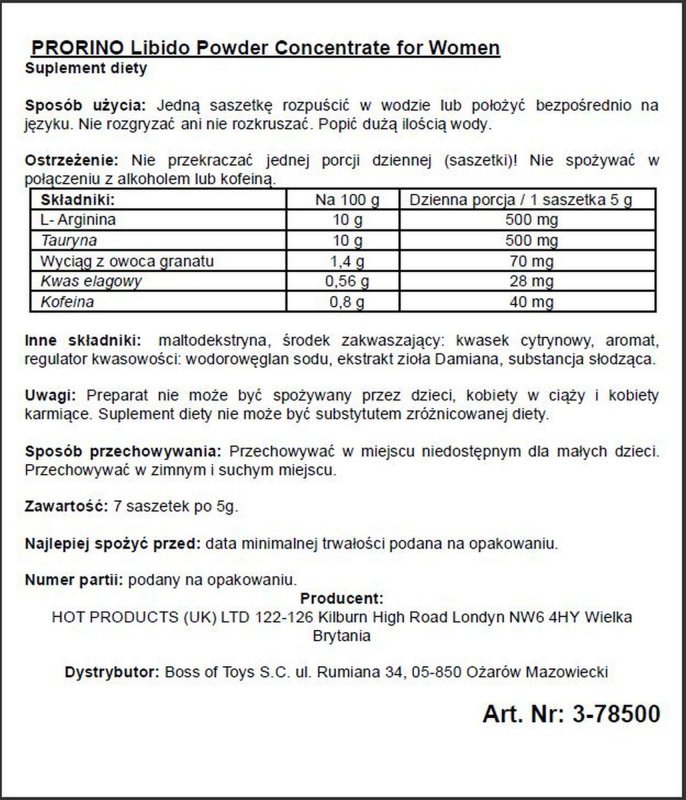 Środek pobudzający dla niej