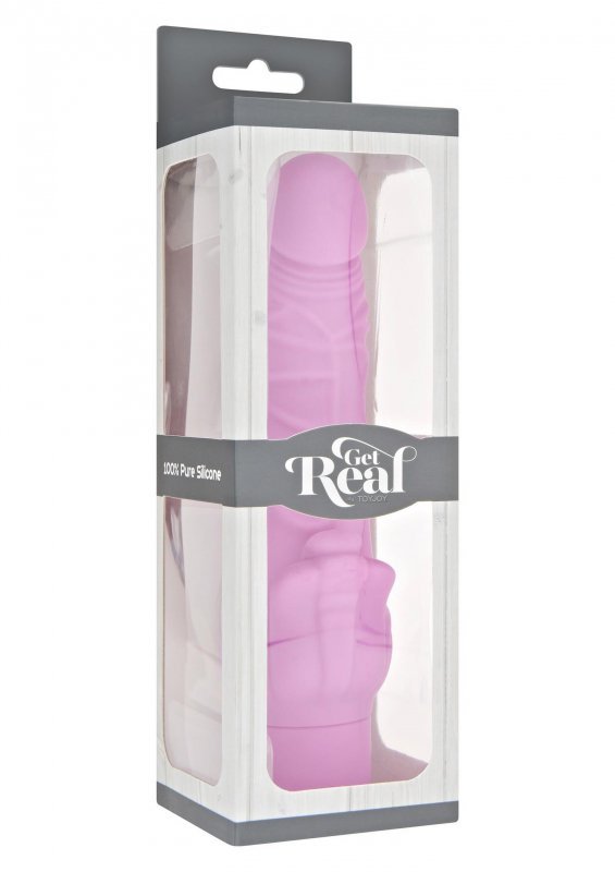 Zakrzywiony naturalny wibrator z wypustkami 22 cm