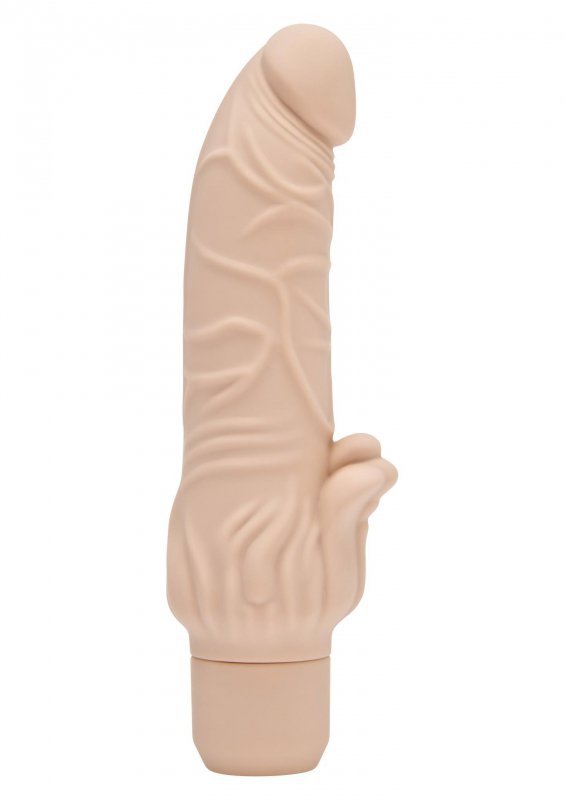 Realistyczny zakrzywiony wibrator stumulujący 22 cm