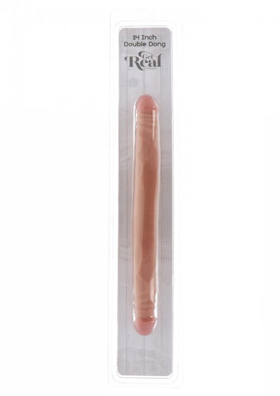 Dwustronne realistyczne dildo z żyłami 35 cm