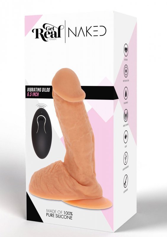 Realistyczne dildo wibrujące z jądrami 16,5 cm