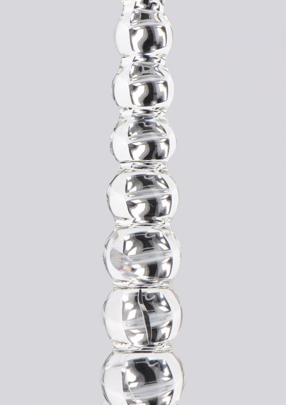Szklane stożkowe dildo kulki grzybiety 22 cm