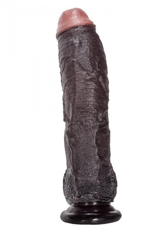 Afrykańskie dildo z przyssawką realistyczny penis 19 cm