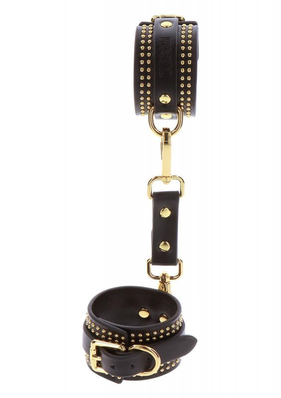 Kajdanki na kostki Studded Ankle Cuffs Set Black