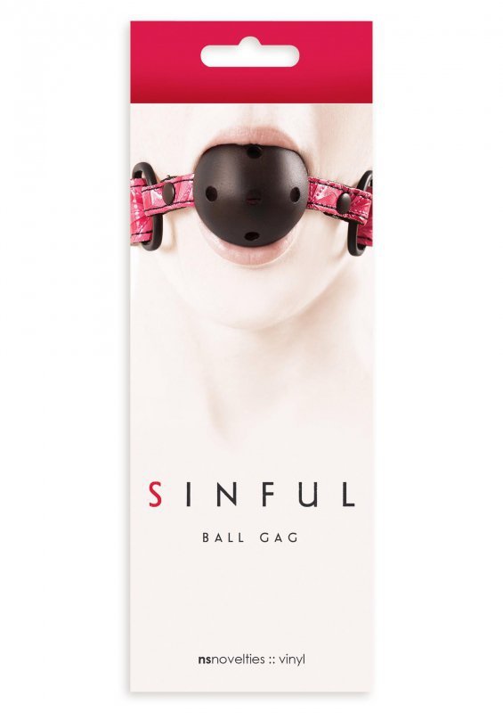 Knebel kulka oddychająca do ust Sinful Ball Gag 