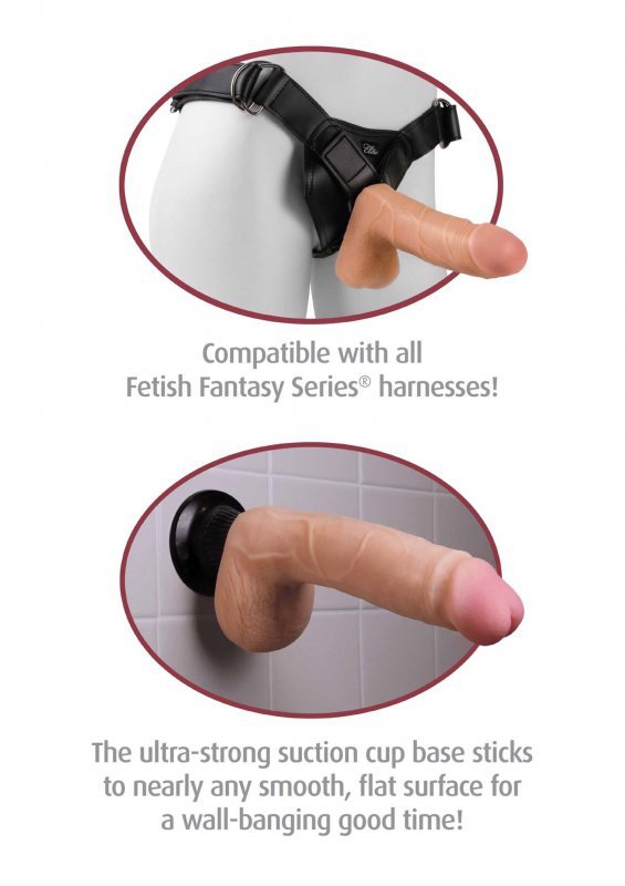 Realistyczne dildo wibrujące na przyssawce żylaste 21,5 cm