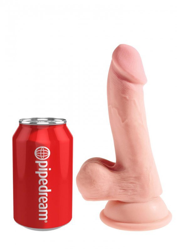 DILDO NA PRZYSSAWCE PENIS Z JĄDRAMI MEGA ORGAZM 16,5 CM