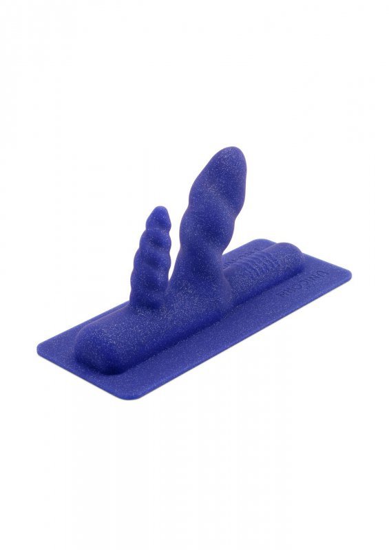 Nakładka na siedzisko podwójne dildo Cowgirl Unicorn Two-Nicorn niebieskie