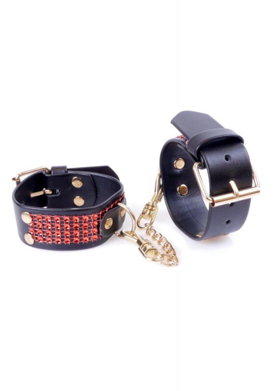 Kajdanki Fetish Boss Series kryształki 3 cm 