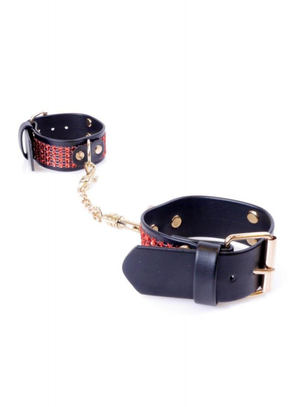 Kajdanki Fetish Boss Series kryształki 3 cm 