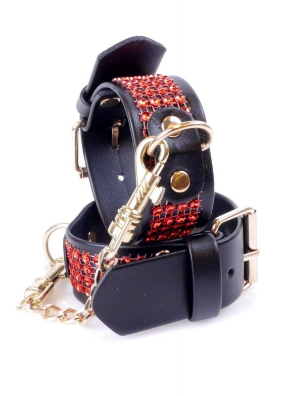 Kajdanki Fetish Boss Series kryształki 3 cm 