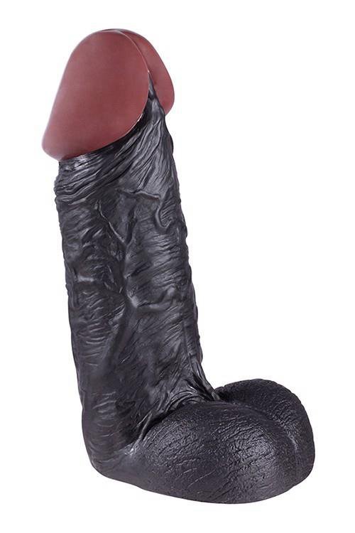 Realistyczne dildo z jądrami afrykańskie 28 cm