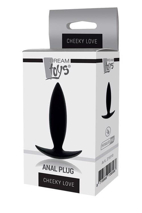 Bardzo mały czarny korek analny zatyczka plug z kotwicą