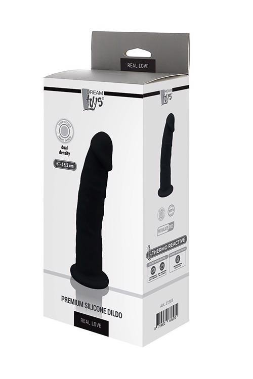 Czarne żylaste dildo penis na przyssawce 15 cm