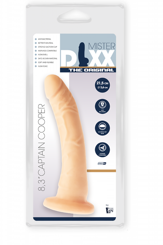 Realistyczne zakrzywione dildo na przyssawce 21 cm