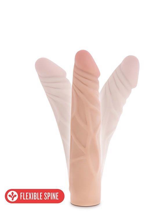 Giętkie realistyczne dildo z żyłami jak prawdziwy penis 19 cm