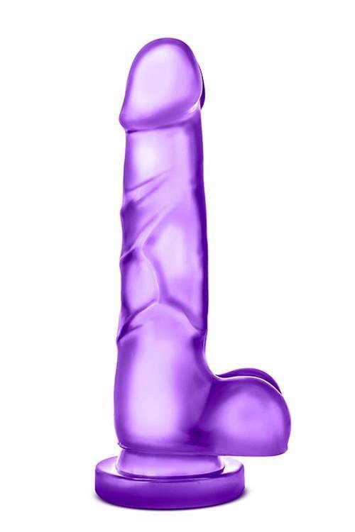 Twardy żelowy penis dildo na przyssawce 18 cm