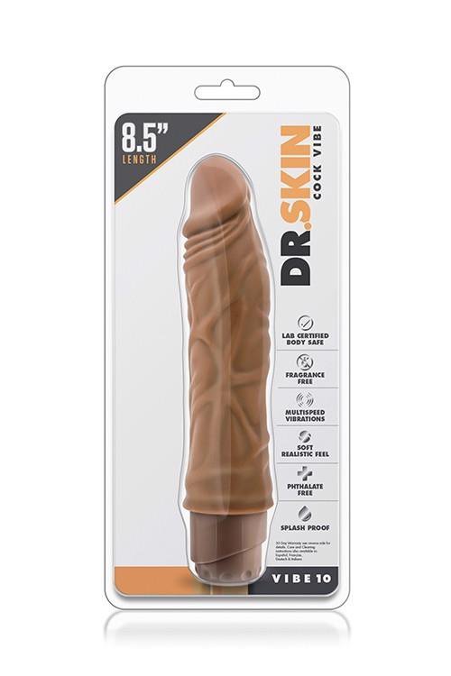 Realistyczny żylasty wibrator karmelowy 21,5 cm