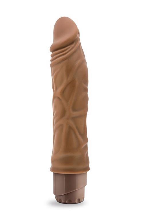 Realistyczny żylasty wibrator karmelowy 21,5 cm