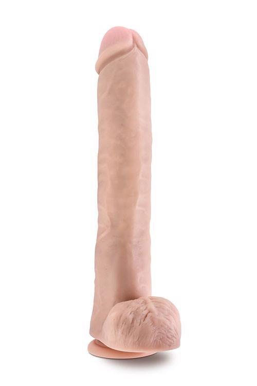Gigantyczne wibrujące dildo na przyssawce 35,5 cm