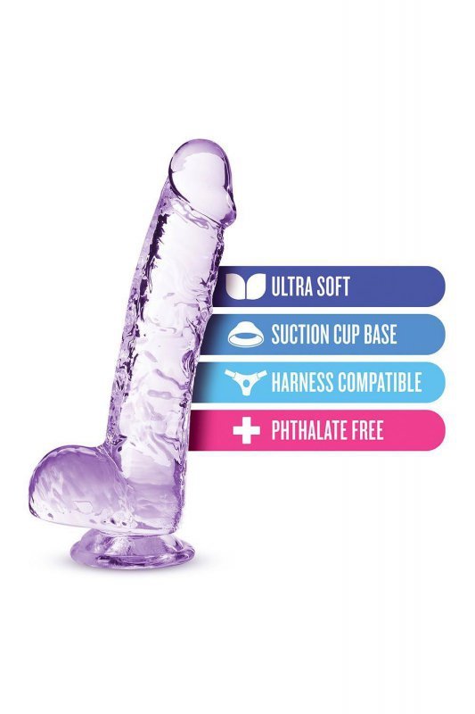 Naturally yours  6&quot; crystalline dildo  amethyst