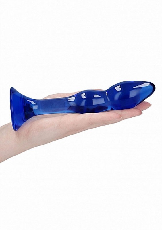 Wyprofilowane szklane dildo analne korek 15 cm