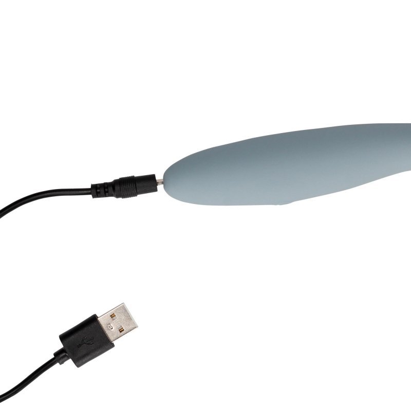 Ultra soft silicone g-spot vibrator - basalt grey