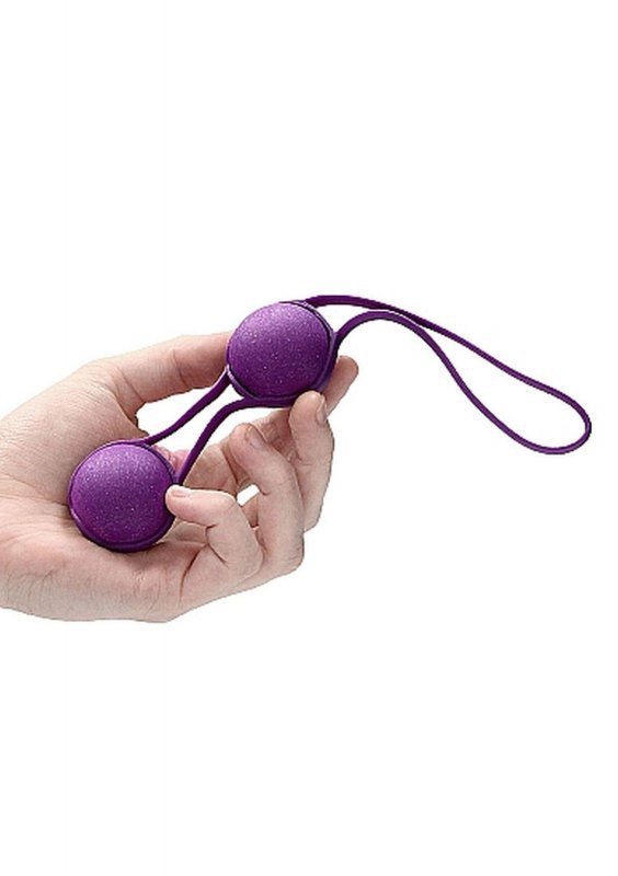 Podwójne kulki gejszy biodegradowalne sex stymulator fioletowe